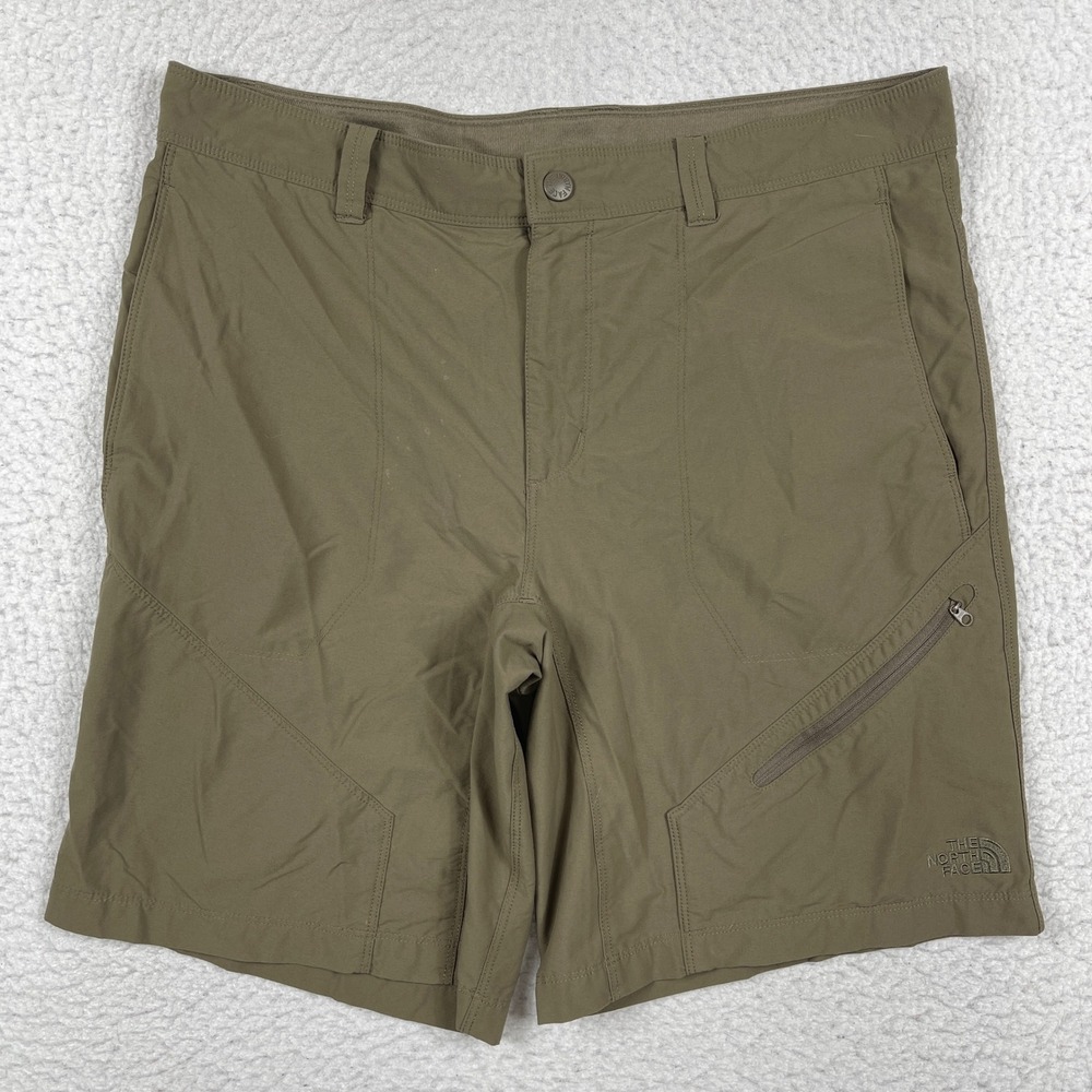 The North Face Shorts Mens 36 Olive Brown Hiking Cargo Stretch‎ Outdoor Trail